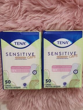 Brand New 2CT TENA SENSITIVE CARE VERY LIGHT LINERS-50CT